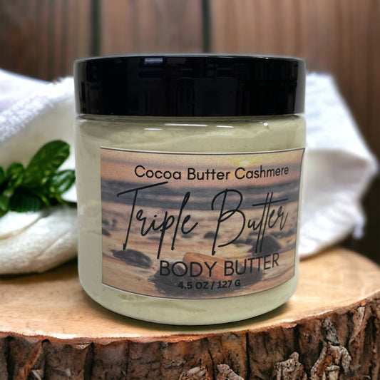 Whipped Triple Butter Body Butter-Cocoa Butter Cashmere-4.5oz